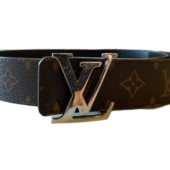Louis Vuitton Reversible Brown/ Black (Unisex) Monogram LV Logo Belt Size 95/38 - Picture 2 of 8